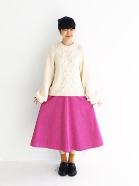 「アイテム（ピアス（両耳用））」を使った、tama_hacoさん（レディース・160cm・20代）の秋コーディネート