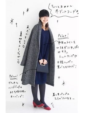 「haco!（ハコ）のアイテム（ジャケット/アウター）」を使った、tama_hacoさん（レディース・160cm）の冬コーディネート