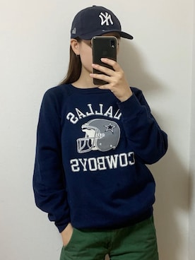 「秋のマイ旬スタイル」｜「アイテム（キャップ）」を使った、  ｃｏｃｏさん（レディース・160cm）の秋コーディネート