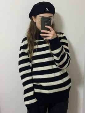 「A.P.C.」｜「アイテム（ハンチング/ベレー帽）」を使った、  ｃｏｃｏさん（レディース・160cm）の冬コーディネート