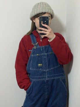 「patagonia」｜「アイテム（オールインワン・サロペット）」を使った、  ｃｏｃｏさん（レディース・160cm）の冬コーディネート
