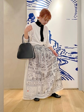 「フレンチカジュアル」｜「アイテム（バレエシューズ）」を使った、アニエスベー池袋西武店さん（レディース・148cm）の夏コーディネート