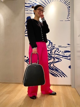 「agnes b.（アニエスベー）のアイテム（パンツ）」を使った、アニエスベー池袋西武店さん（レディース・161cm）の秋コーディネート