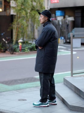 「Snow Peak（スノーピーク）のアイテム（その他アウター）」を使った、KENTAさん（メンズ・183cm）の冬コーディネート