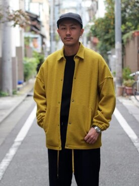「KICS DOCUMENT.（キクス ドキュメント）のアイテム（ジャケット/アウター）」を使った、KENTAさん（メンズ・183cm）の冬コーディネート