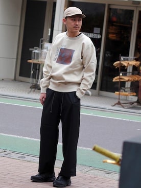 「bukht（ブフト）のアイテム」を使った、KENTAさん（メンズ・183cm）の冬コーディネート