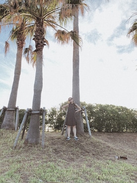 「Afends（アフェンズ）のアイテム（ワンピース/ドレス）」を使った、Rikacoさん（レディース・157cm）の夏コーディネート