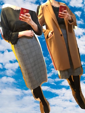 「Cherite by PRIME PATTERN（シェリエットバイプライムパターン）のアイテム」を使った、ぴーにさん（レディース・156cm）の冬コーディネート