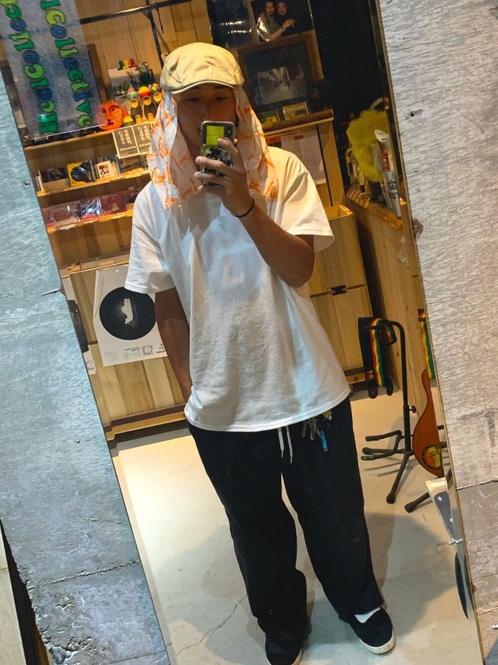 「シンプル、スケータースタイル、スケーター、SK8　、skate、おしゃれさんと繋がりたい、street、ストリート、ストリートコーデ、stylesample」｜「LACOSTEのLACOSTE/ラコステ/katsuragi hunting cap/カツラギハンチングキャップ（ハンチング/ベレー帽、ベージュ系）」を使った、TKKさん（メンズ・174cm）の夏コーディネートの1枚目の写真