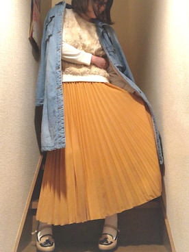 「TYPE-C-80’S-3CONDITION（タイプシーエイティーズスリーコンディション）のアイテム」を使った、華さん（レディース・162cm）の冬コーディネート