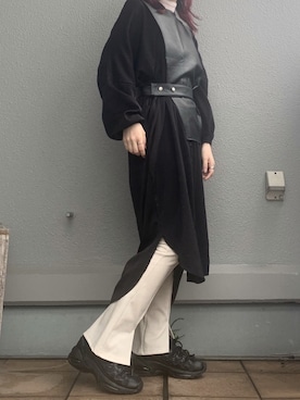 「UNE MANSION（ユヌマンション）のアイテム（シャツワンピース）」を使った、さんなさん（レディース・163cm）の夏コーディネート