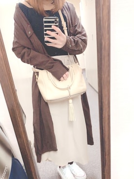 「アイテム（シャツワンピース）」を使った、きゅのさん（レディース・157cm・20代）の秋コーディネート
