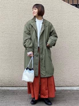 「coen（コーエン）のアイテム（モッズコート）」を使った、coen ﾅｶﾑﾗさん（レディース・153cm）の冬コーディネート