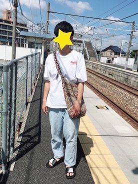 「RIPNDIP（リップンディップ）のアイテム（サンダル）」を使った、kkさん（メンズ・170cm）の夏コーディネート