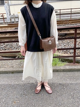 「LAKOLE（ラコレ）のアイテム（シャツワンピース）」を使った、yunさん（レディース・145cm）の夏コーディネート