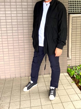 「Y's（ワイズ）のアイテム（スニーカー）」を使った、spyairtoさん（メンズ・172cm）の春コーディネート