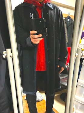 「Y's（ワイズ）のアイテム（ステンカラーコート）」を使った、spyairtoさん（メンズ・172cm）の春コーディネート