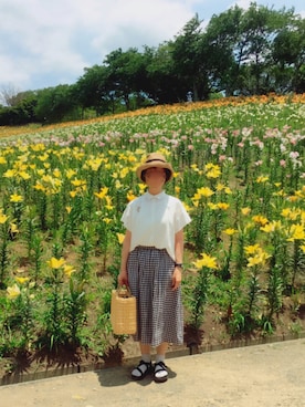 「ワランワヤン（ワランワヤン）のアイテム」を使った、うた♪さん（レディース・163cm）の夏コーディネート