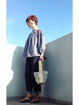 「Johanna Gullichsen（ヨハンナグリクセン）のアイテム（ハンドバッグ）」を使った、うた♪さん（レディース・163cm）の秋コーディネート