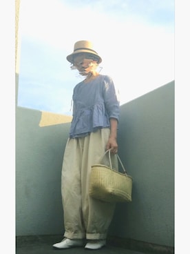 「Si-Si-Si（スースースー）のアイテム」を使った、うた♪さん（レディース・163cm）の夏コーディネート