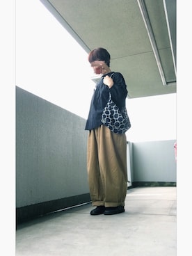 「UNIQLO（ユニクロ）のソフトコットンギャザーブラウス（7分袖）（シャツ/ブラウス）」を使った、うた♪さん（レディース・163cm）の秋コーディネート