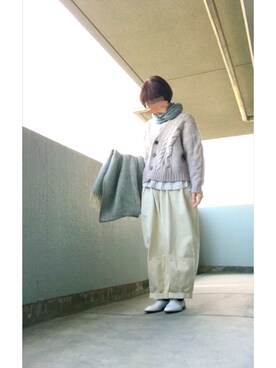 「mao made（マオメイド）のアイテム」を使った、うた♪さん（レディース・163cm）の冬コーディネート