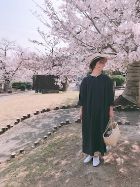 「BERRETTA（ベルレッタ）のアイテム」を使った、うた♪さん（レディース・163cm）の春コーディネート