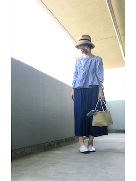 「a koloni（コロニー）のアイテム」を使った、うた♪さん（レディース・163cm）の夏コーディネート