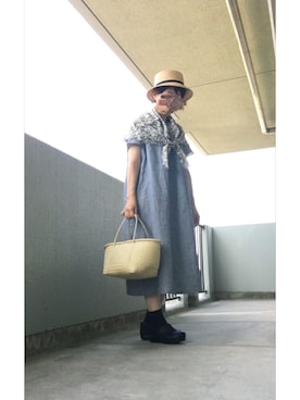 「BERRETTA（ベルレッタ）のアイテム」を使った、うた♪さん（レディース・163cm）の夏コーディネート