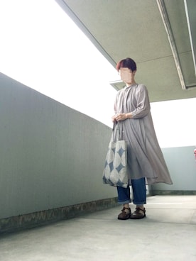 「SM2（エスエムツー）のアイテム（シャツワンピース）」を使った、うた♪さん（レディース・163cm）の秋コーディネート