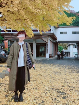 「R&D.M.Co OLDMAN’S TAILOR（オールドマンズテイラー）のアイテム（ジャケット/アウター）」を使った、うた♪さん（レディース・163cm）の秋コーディネート