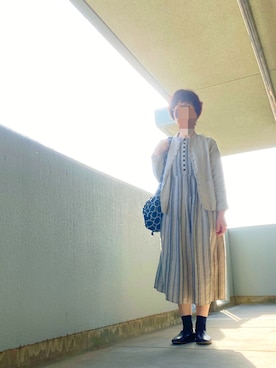 「SM2（エスエムツー）のアイテム（ノーカラージャケット）」を使った、うた♪さん（レディース・163cm）の春コーディネート