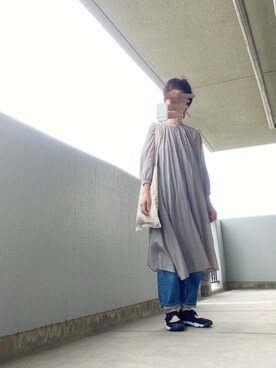「SM2（エスエムツー）のアイテム（シャツワンピース）」を使った、うた♪さん（レディース・163cm）の春コーディネート