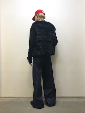 「JOHN LAWRENCE SULLIVAN（ジョンローレンスサリバン）のアイテム（キャップ）」を使った、広原由也さん（メンズ・178cm）の秋コーディネート