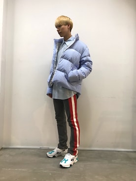 「DISCOVERED（ディスカバード）のアイテム（ジャケット/アウター）」を使った、広原由也さん（メンズ・178cm）の秋コーディネート