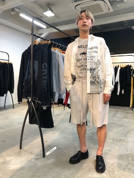 「PADRONE（パドローネ）のアイテム（その他シューズ）」を使った、広原由也さん（メンズ・178cm）の冬コーディネート