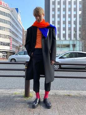 「PADRONE（パドローネ）のアイテム（その他シューズ）」を使った、広原由也さん（メンズ・178cm）の冬コーディネート