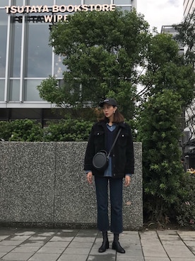 「ETUDES（エチュード）のアイテム」を使った、Morinさん（レディース・168cm）の冬コーディネート