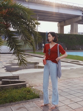 「the studio kのアイテム」を使った、Morinさん（レディース・170cm）の夏コーディネート