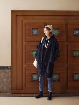 「the POOL aoyama（ザプールアオヤマ）のアイテム」を使った、Morinさん（レディース・168cm）の冬コーディネート