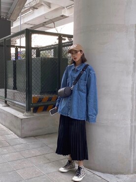 「WKNDRS（ウィーキャンドース）のアイテム」を使った、Morinさん（レディース・170cm）の冬コーディネート