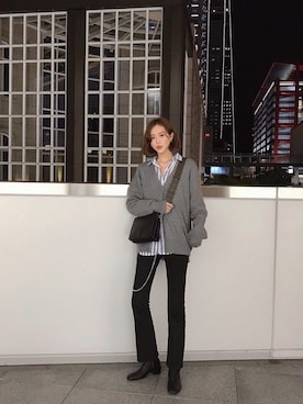 「AIN（エイン）のアイテム」を使った、Morinさん（レディース・170cm）の秋コーディネート