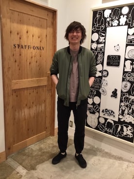 「coenスタッフスタイリング」｜「アイテム（ブルゾン）」を使った、shotaさん（メンズ・188cm）の春コーディネート