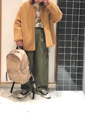 バックパック リュックを使った 冬コーデ のレディース人気ファッションコーディネート Wear