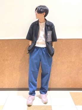 「USAコットン」｜ざきさん（メンズ・168cm）の夏コーディネート