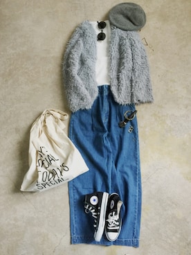 トレンド服のイタフラさん（レディース・165cm）の冬コーディネート