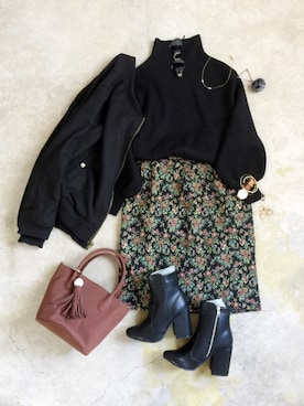 トレンド服のイタフラさん(レディース・165cm)の冬コーディネート