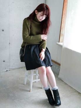 トレンド服のイタフラさん（レディース・160cm）の冬コーディネート