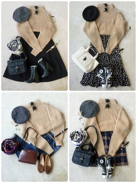 トレンド服のイタフラさん（レディース・165cm）の冬コーディネート