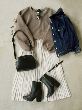 トレンド服のイタフラさん（レディース・165cm）の冬コーディネート